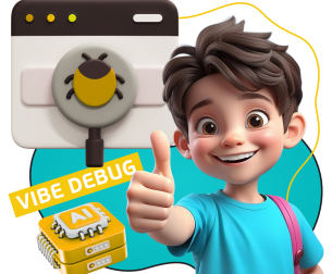 Тестирование & Vibe Debug. Охотники за багами - КИБЕРшкола программирования для детей, компьютерные курсы для школьников, начинающих и подростков - KIBERone г. Бутурлиновка